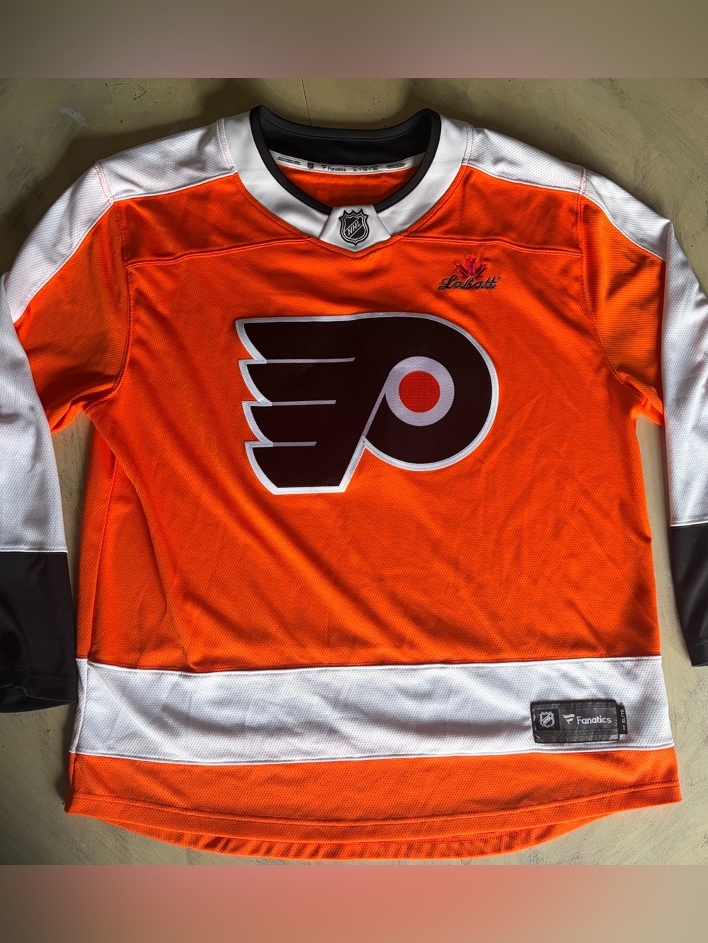 Fanatics Philadelphia Flyers Labatt Blue Light Promo Hockey Jersey Mens XL